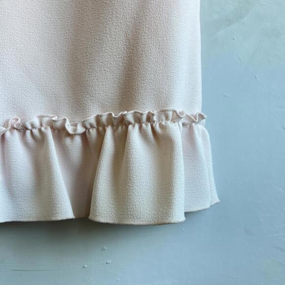 Karl Lagerfeld Paris Womens Blush Pink Shift Dress Size 2 Sleeveless Ruffle Trim - Picture 9 of 13